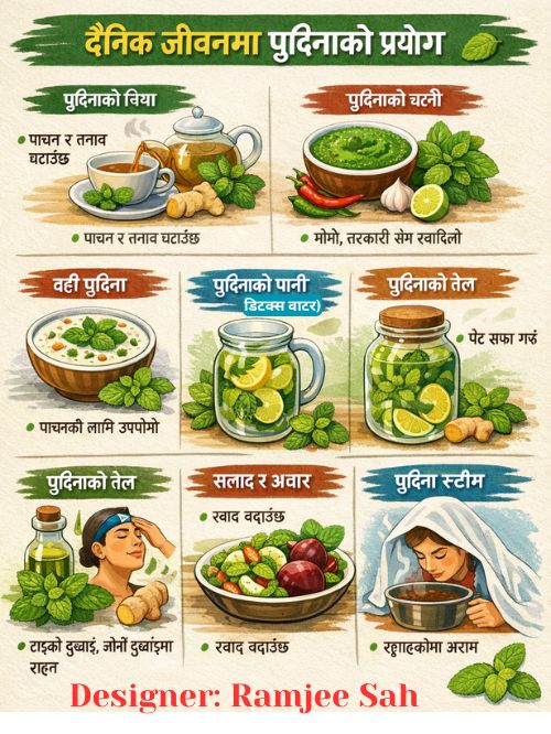 पुदिना (Mint): सुगन्ध र स्वास्थ्यको अद्भुत सङ्गम